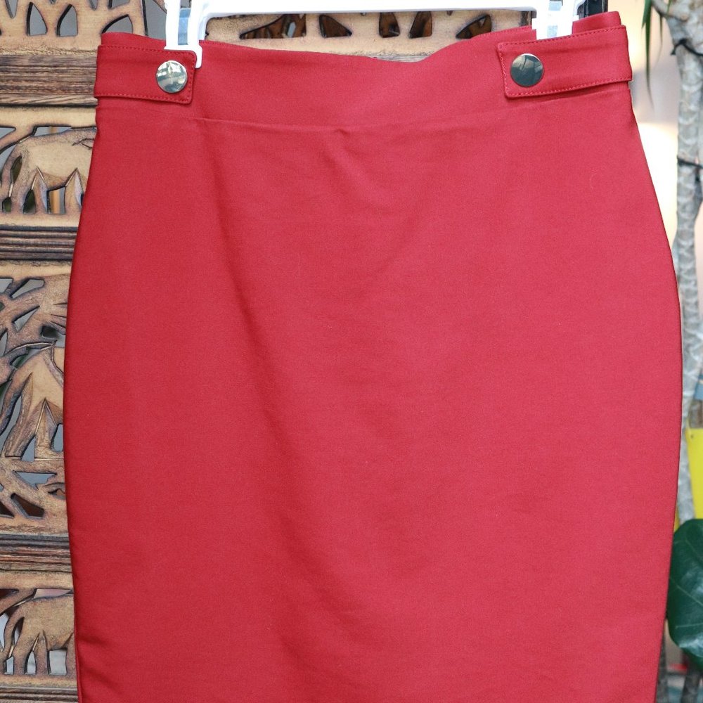 NBW Express Pencil Skirt with button accents